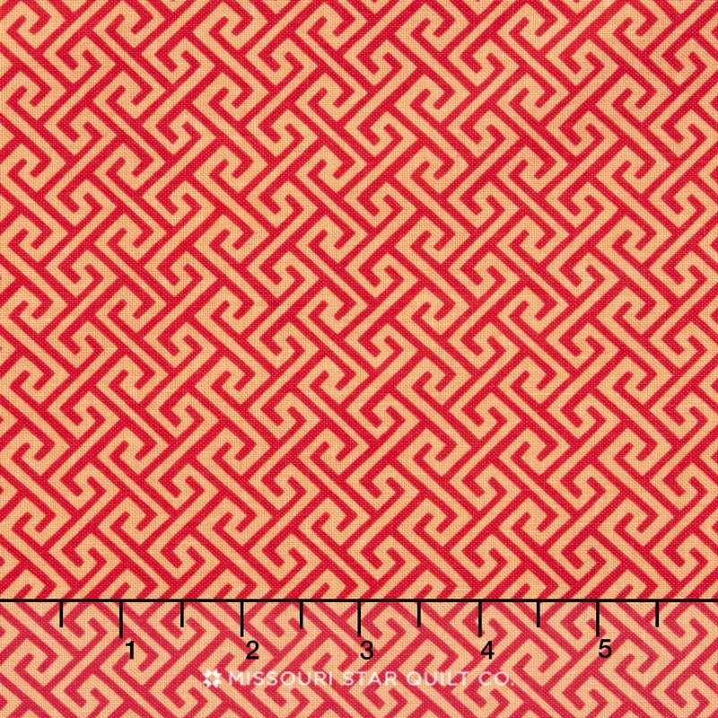 Sundance - Geometric Red Yardage
