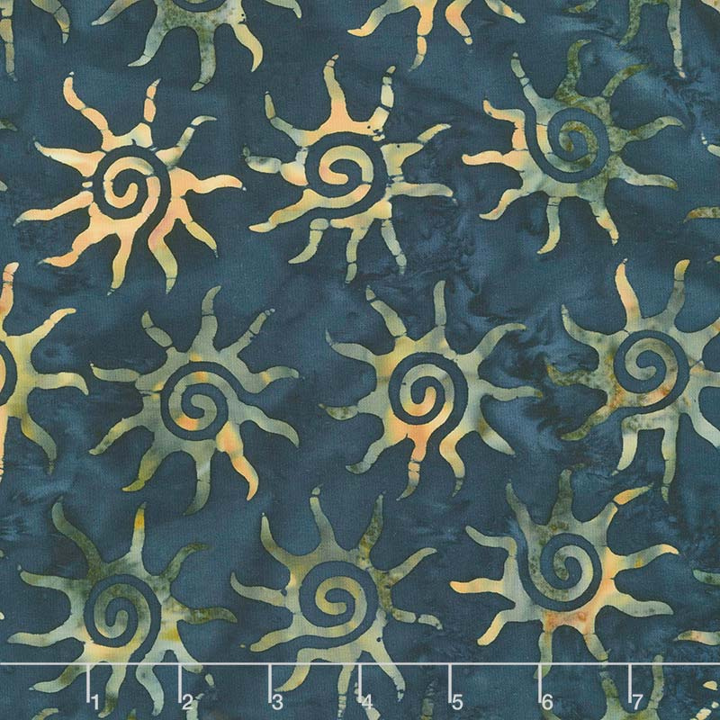 Desert Sun Batiks - Sun Midnight Blue Yardage