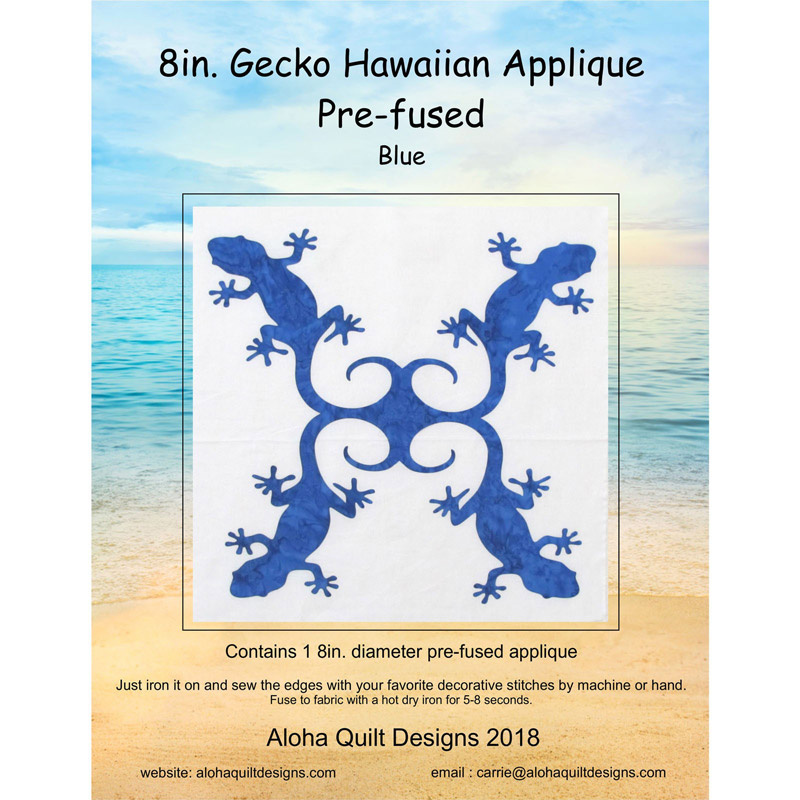 Gecko Blue Precut Fusible Appliqué Shape