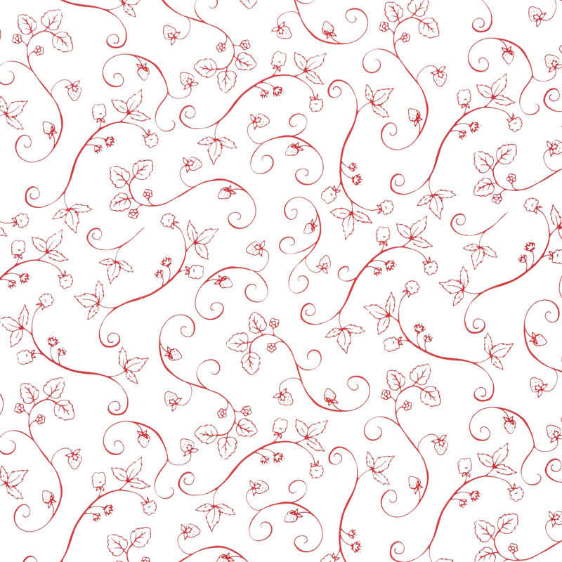It's the Berries - Vine White Yardage