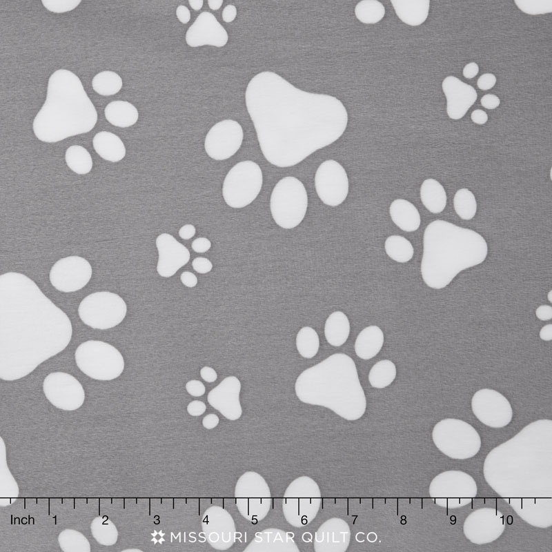 Cuddle Prints - Paws Graphite/Snow 60