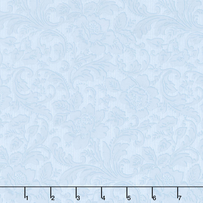 Eaton Place - Tonal Flowers Blue Yardage