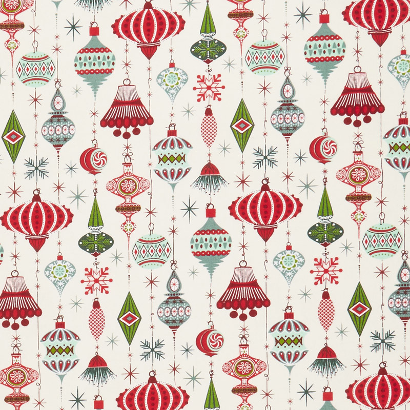 Kringle and Claus - Deck the Halls Snow Yardage