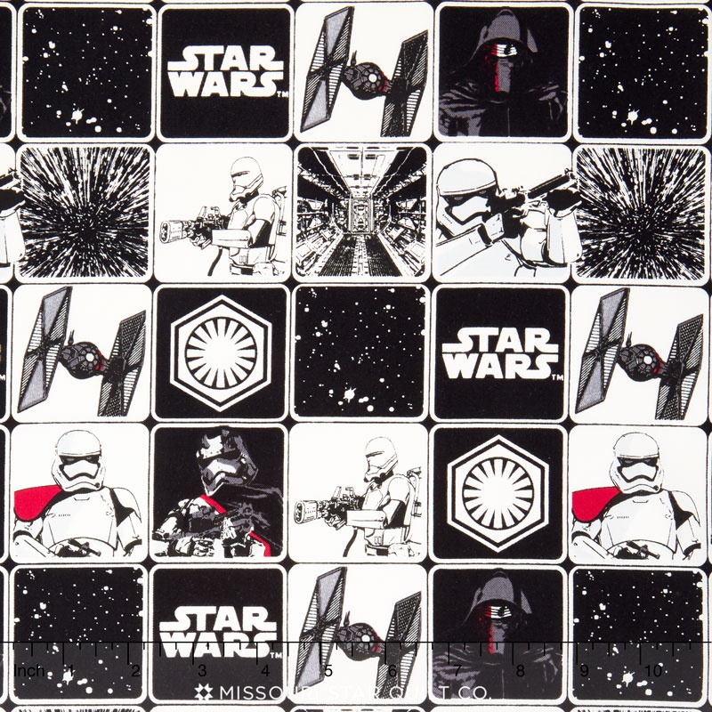 Star Wars - Grid Black Yardage