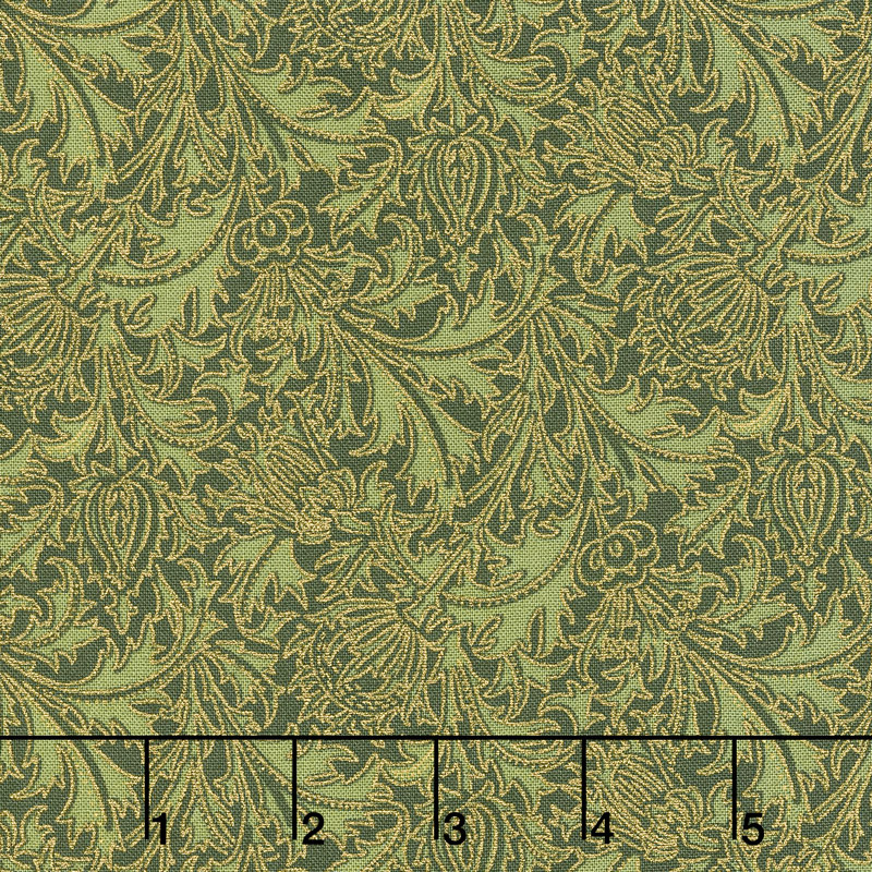 Morris Holiday 1897 - Thistle Pine Metallic Yardage