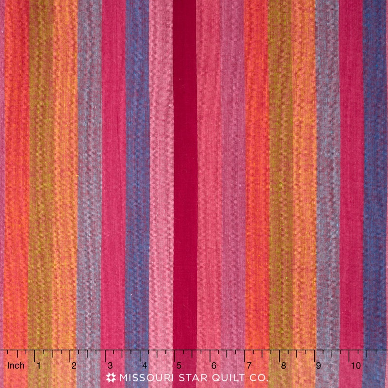 Kaffe Wovens - Broad Stripe Watermelon Yardage