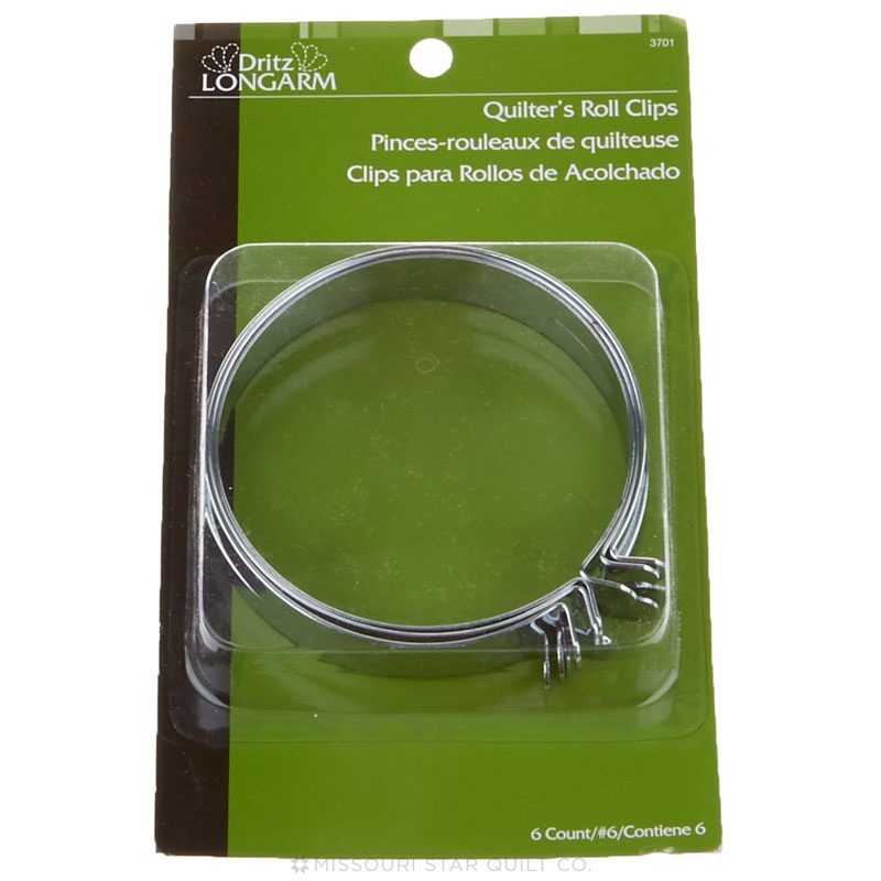 Quilter's Roll Clips Long Arm 6 Count Dritz