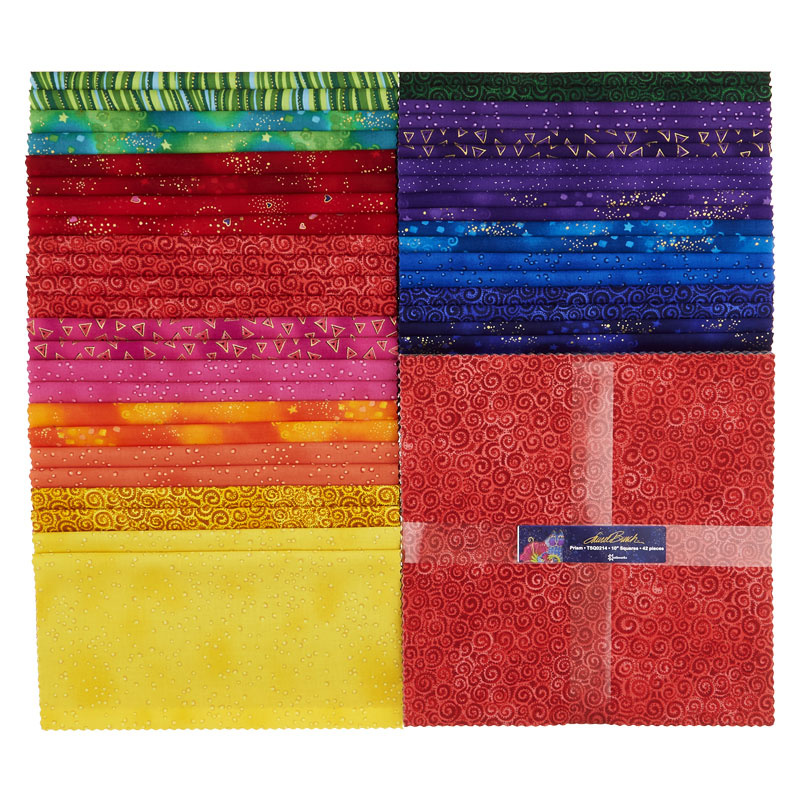 Laurel Burch Basics 10 Square Pack Fabric Quilting Cotton Precut Squares Clothworks Prism