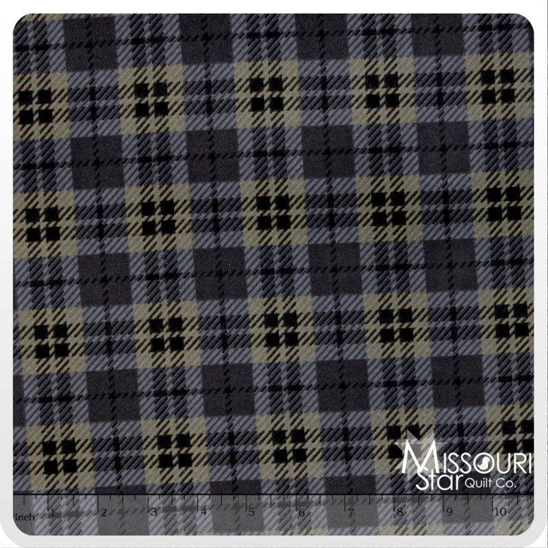 Wool & Needle Flannels 2 - Black Yardage