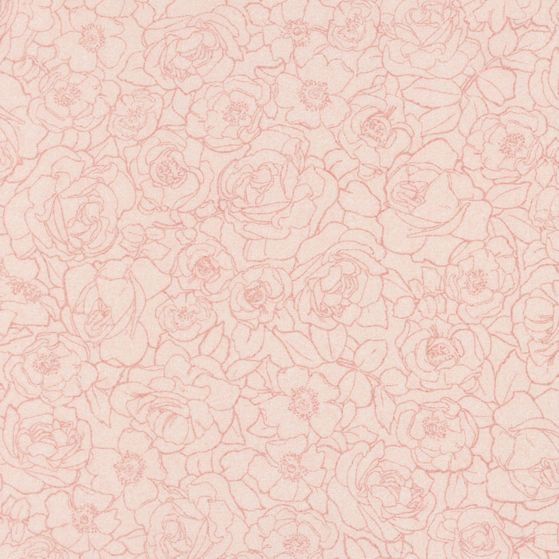 Alphonse Mucha - Flowers Pink Digitally Printed Yardage
