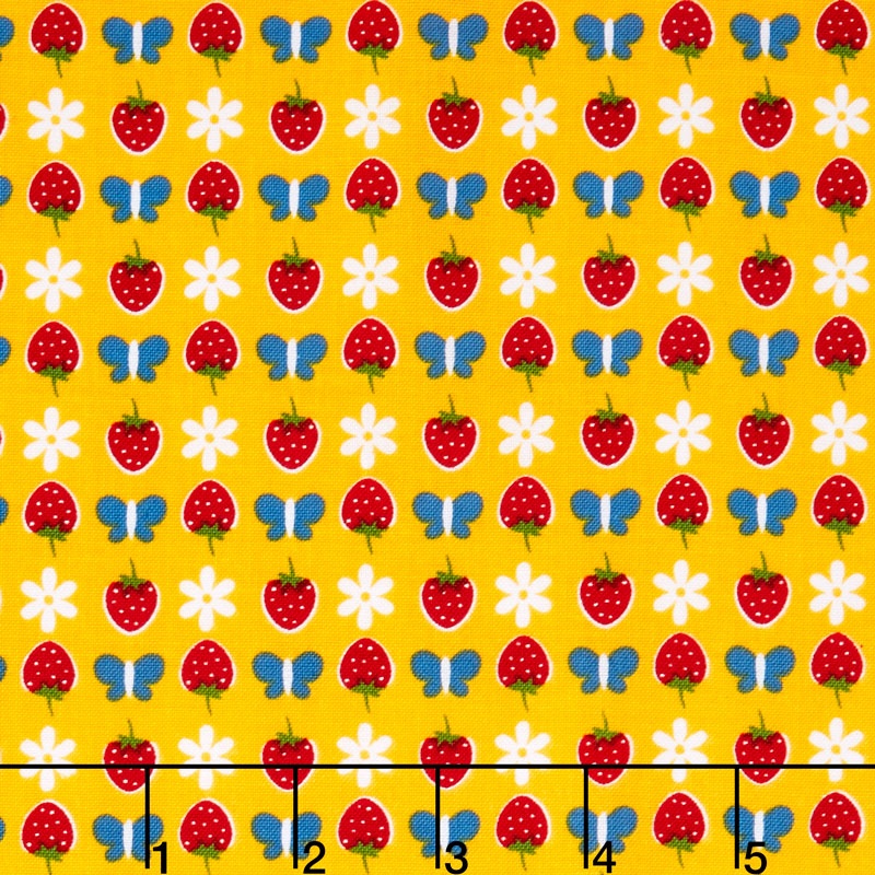 Gingham Girls - Gingham Butterfly Yellow Yardage