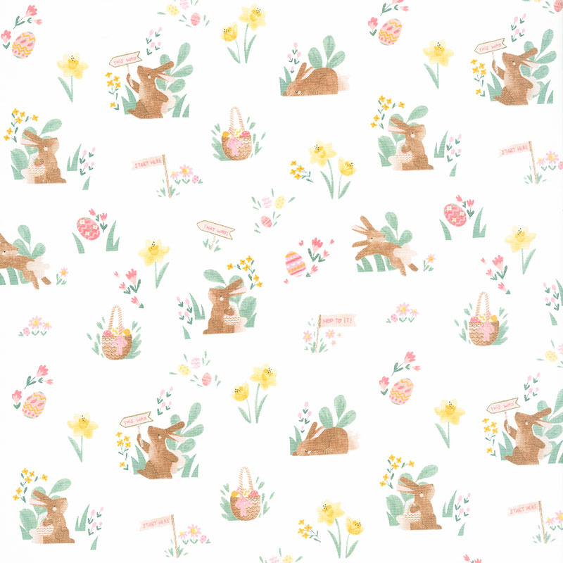 Easter Egg Hunt - Easter Main White Yardage
