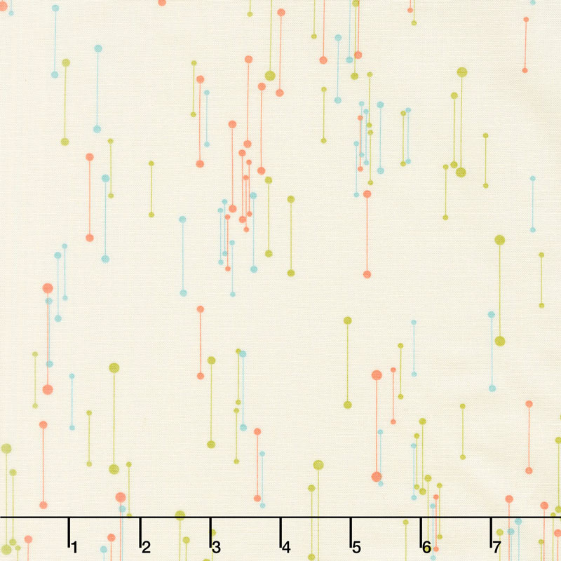 Modern Backgrounds Colorbox - Connected Dots Porcelain Peacock Yardage