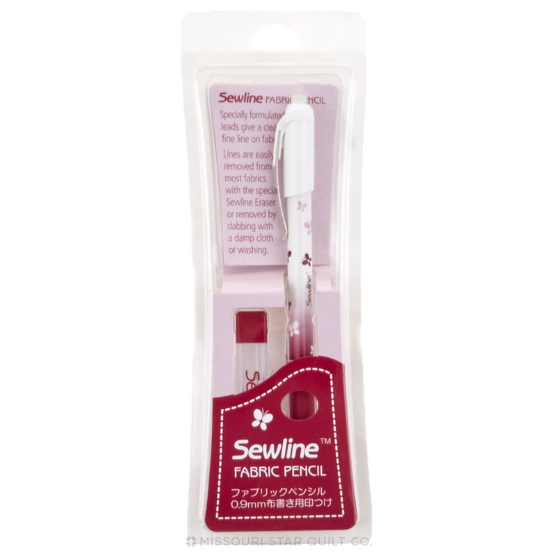 White Fabric Mechanical Pencil Sewline