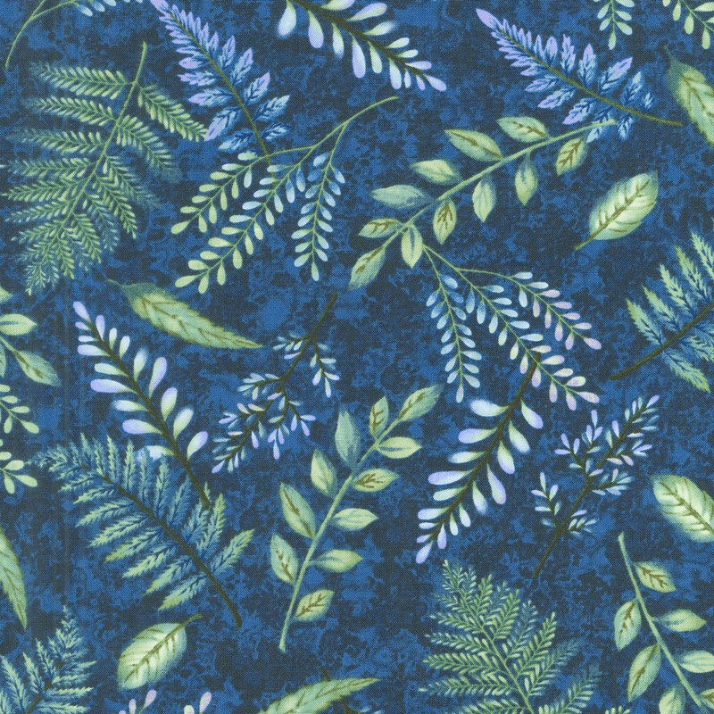 Feather & Flora - Fern Midnight Yardage