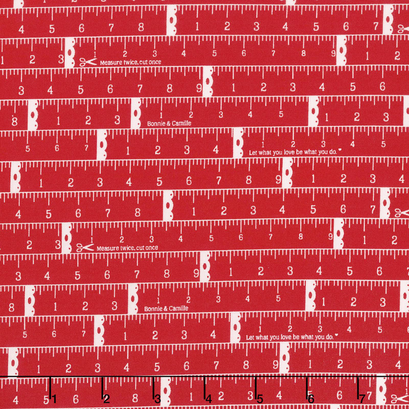Little Snippets - Measure Twice Red Yardage