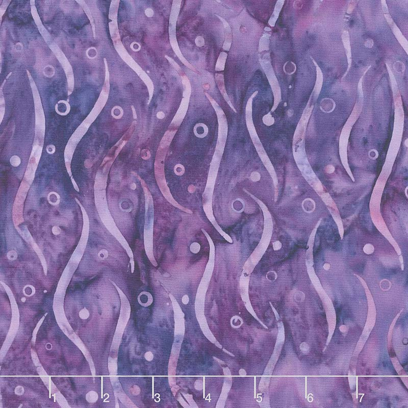 Coastal Getaway Batiks - Seaweed Deep Violet Yardage