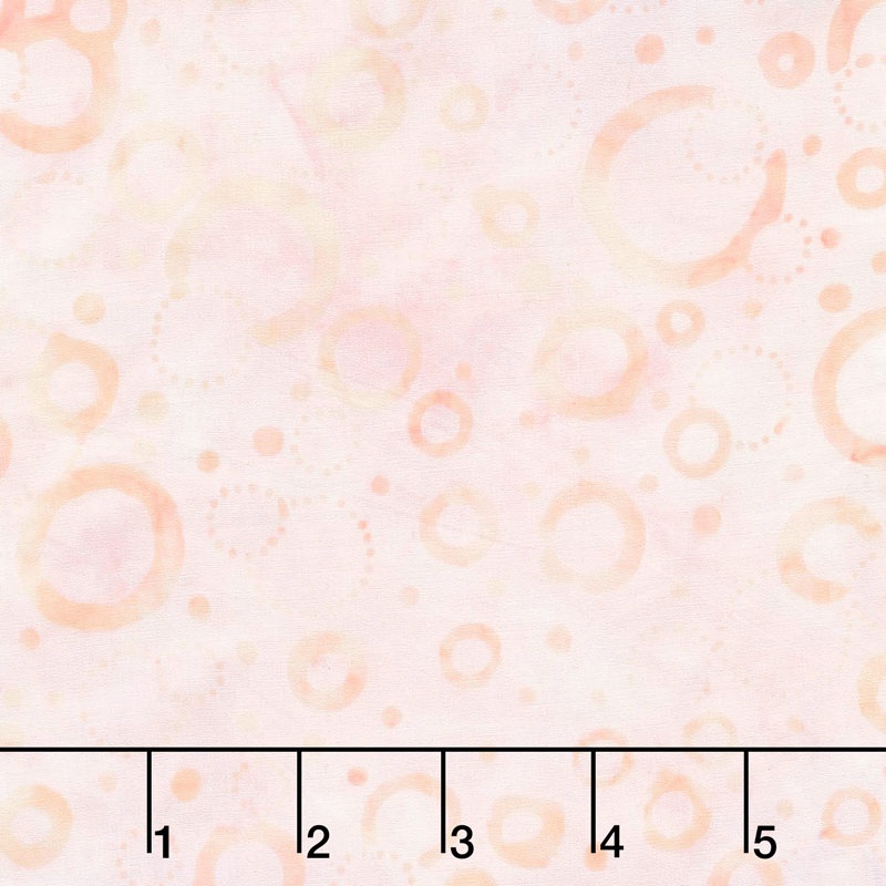 Icing on the Cake Batiks - Floating Circles Ivory/Pink Yardage