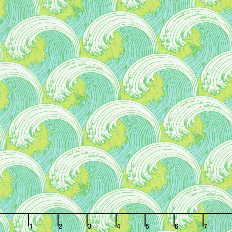 Zuma - White Caps Seaglass Yardage