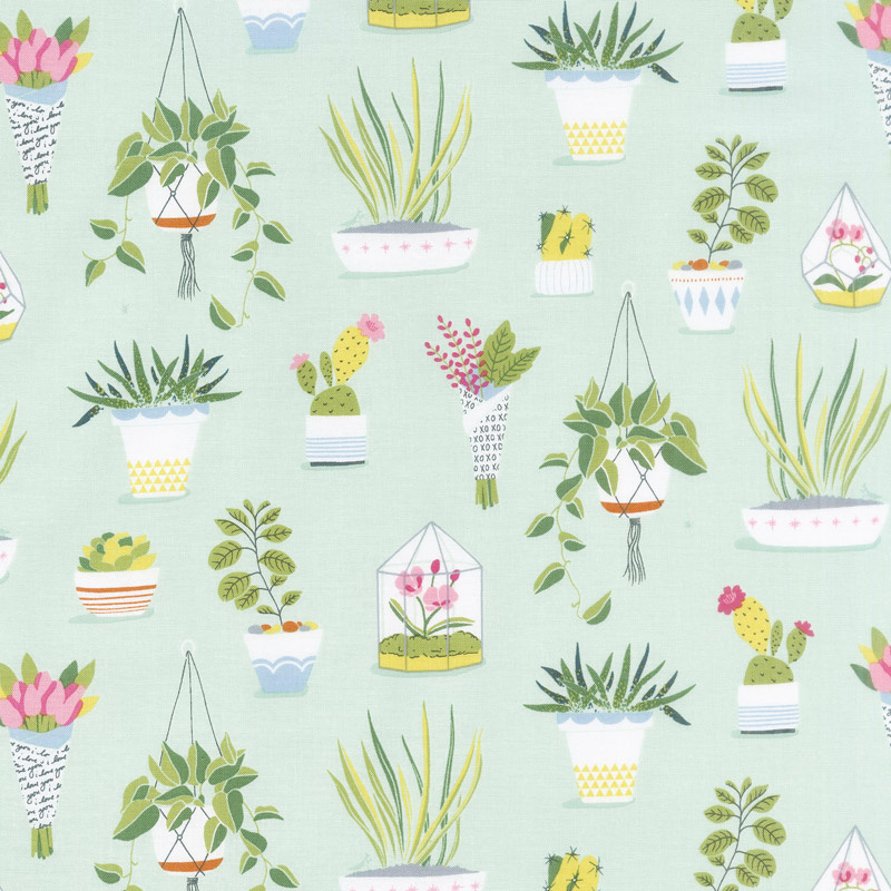 Flower Shop - Pretty Plants Sprout Yardage
