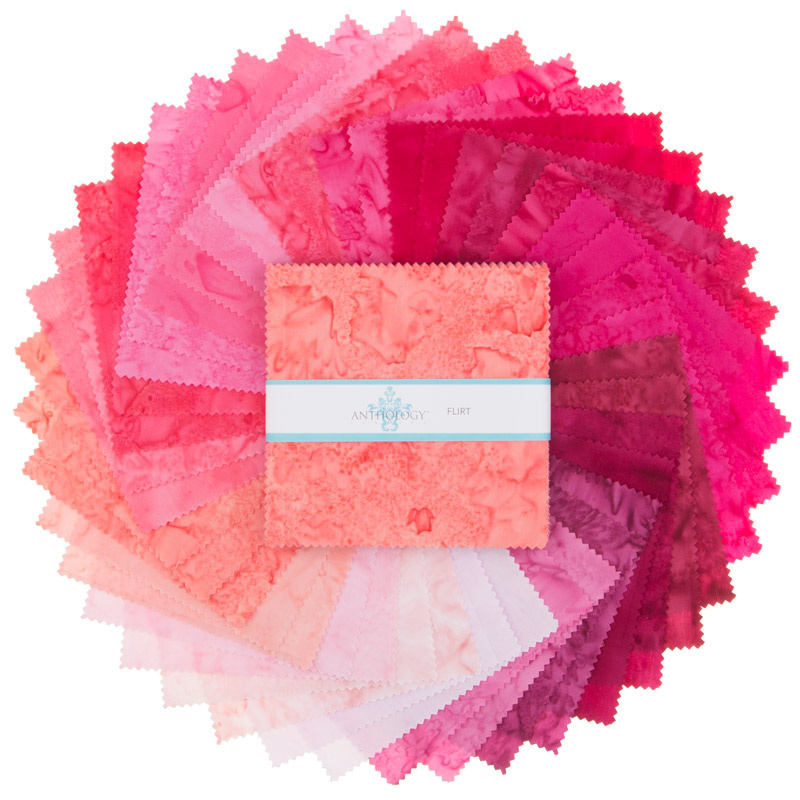 Lava Batik Solids - Flirt Charm Pack