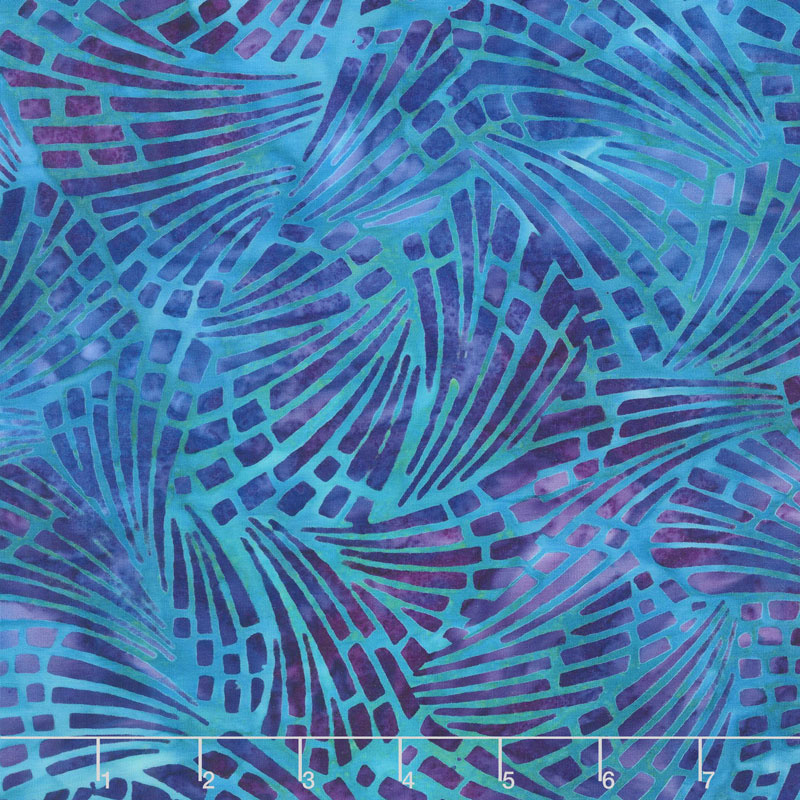 Artisan Batiks - Natural Formations 3 Ocean Fans Teal Yardage