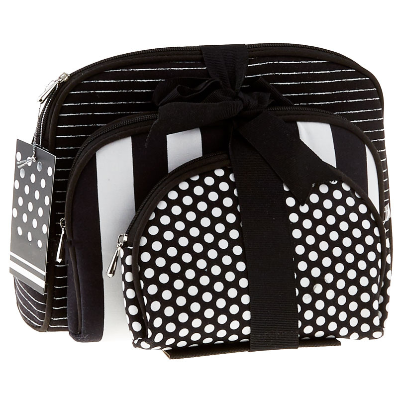 Black and White Notion Travel Bag Set