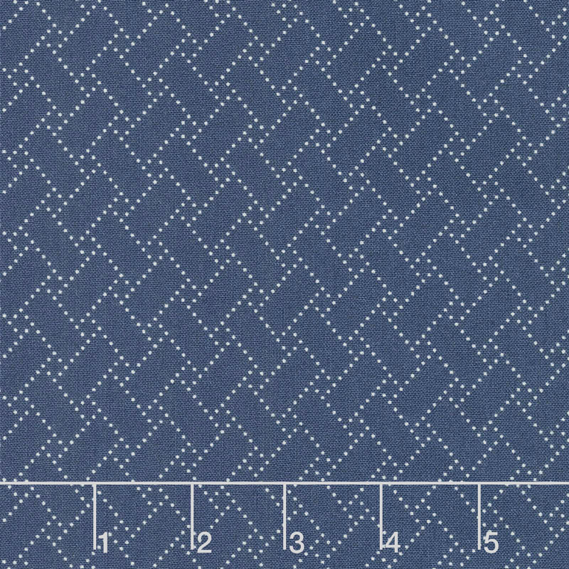 Crystal Lake - Blocks Medium Blue Yardage