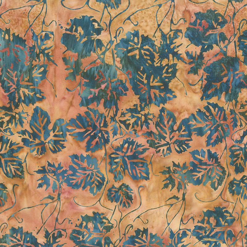 Desert Sun Batiks - Leaf Gold Yardage
