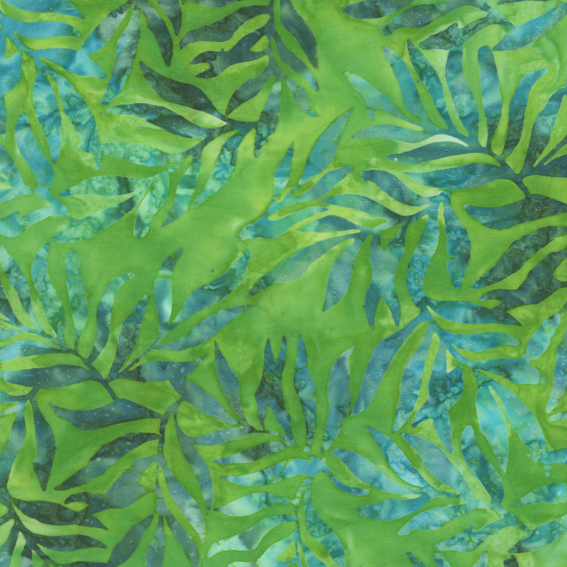 Artisan Batiks - Color Source 8 - Slender Leaves Moss Yardage