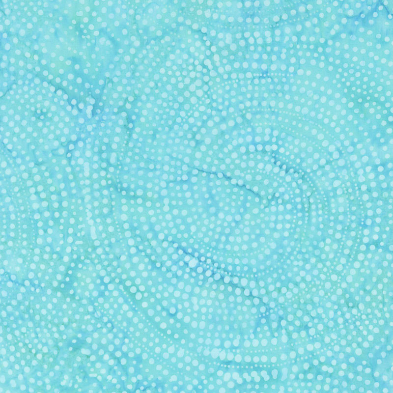 Tonga Batiks - Colorwheel Plume Dotty Spiral Island Yardage