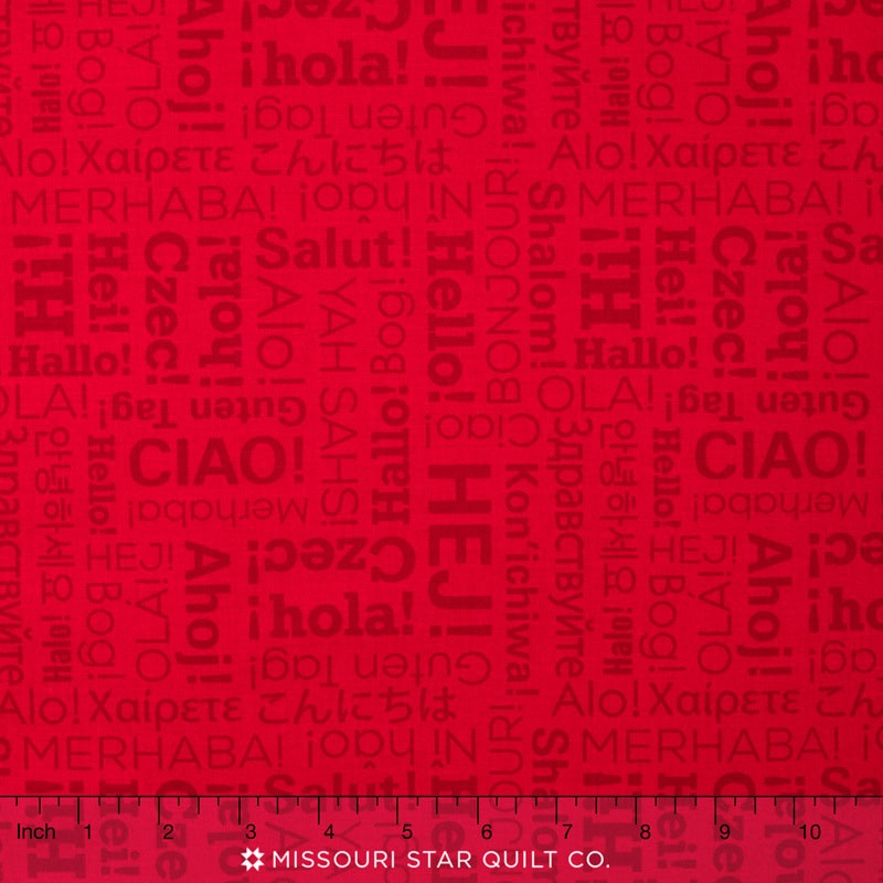 Our World - World Hello Red Yardage