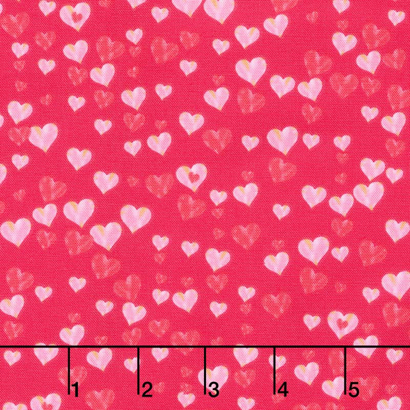 Love Letters - Small Hearts Allover Red Yardage