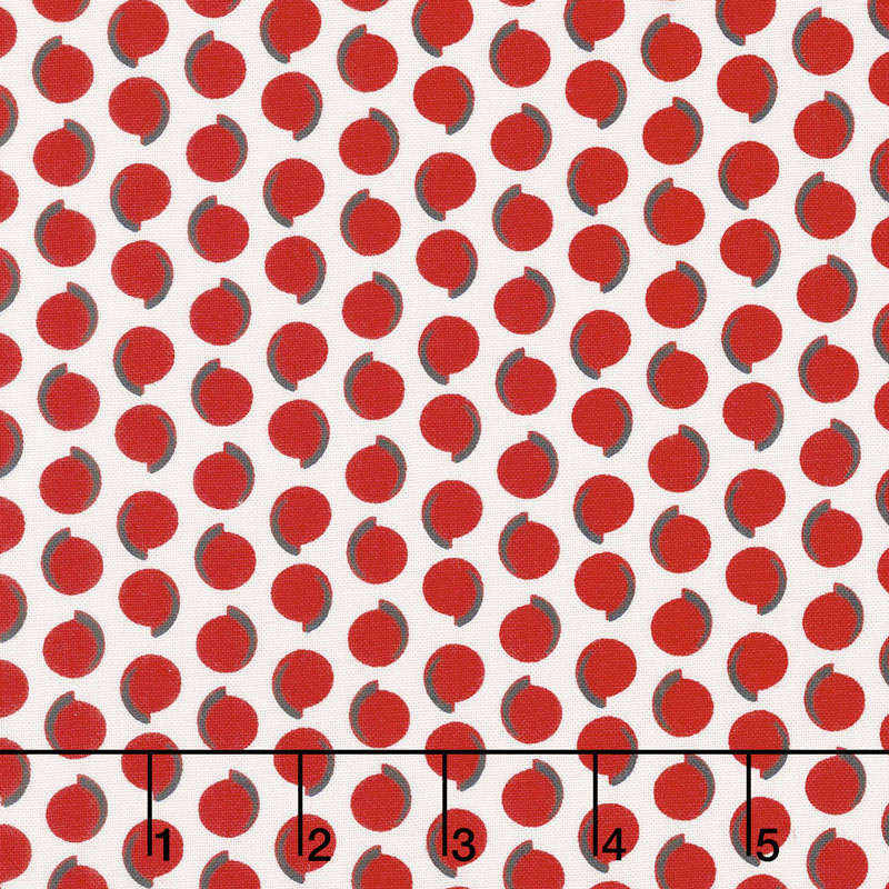 Hi - de - Ho! - Swishy Dots Red Yardage