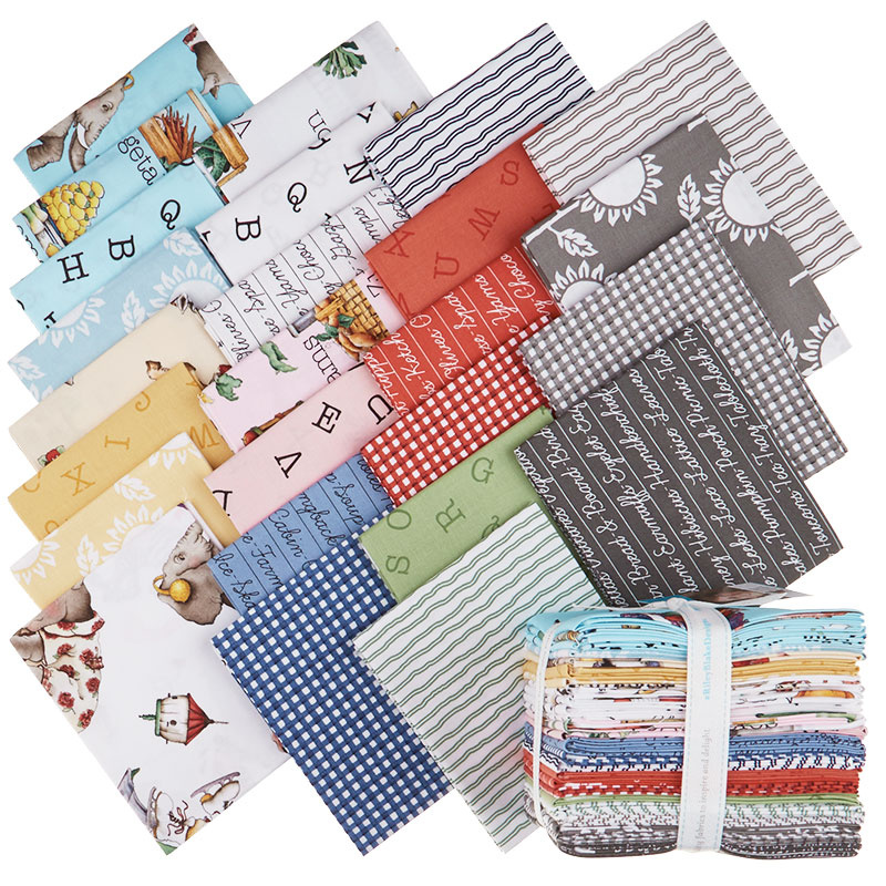 25 Fabrics 12 Yard Bundle by J Wecker Frisch for Riley Blake Designs Hungry Animal Alphabet
