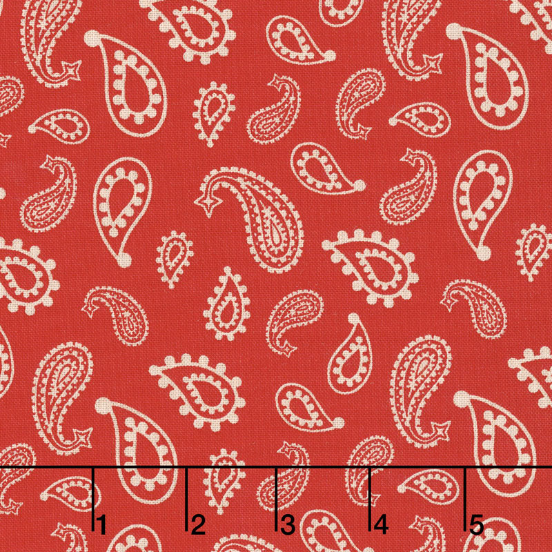 Cowboy Country - Bandana Red Yardage