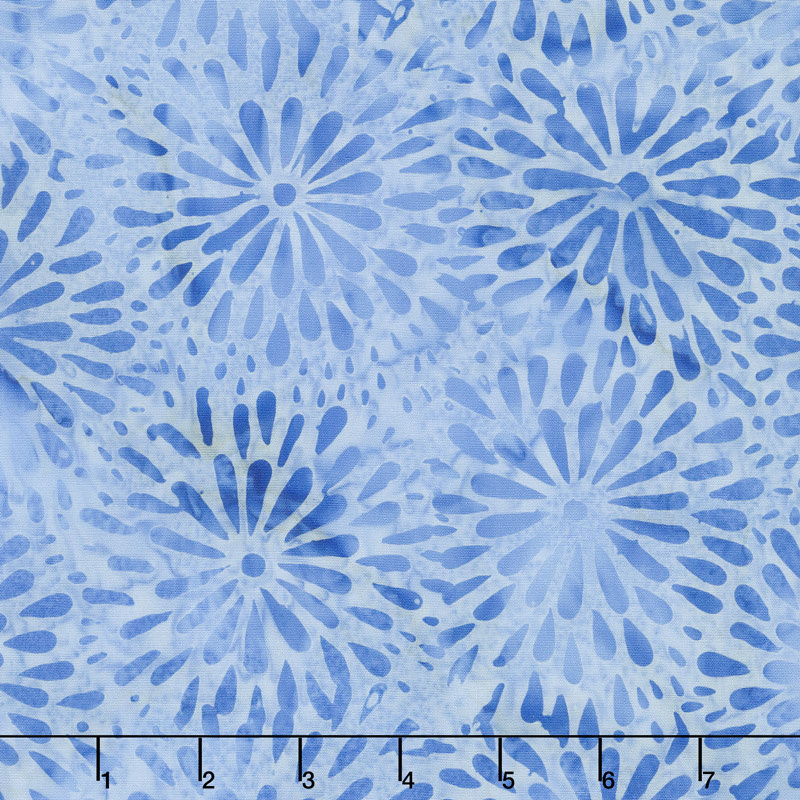 French Blue Batiks - Mum Waterfall Yardage