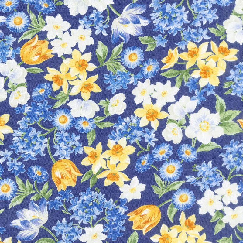 Summer Breeze VI - Spring Garden Navy Yardage