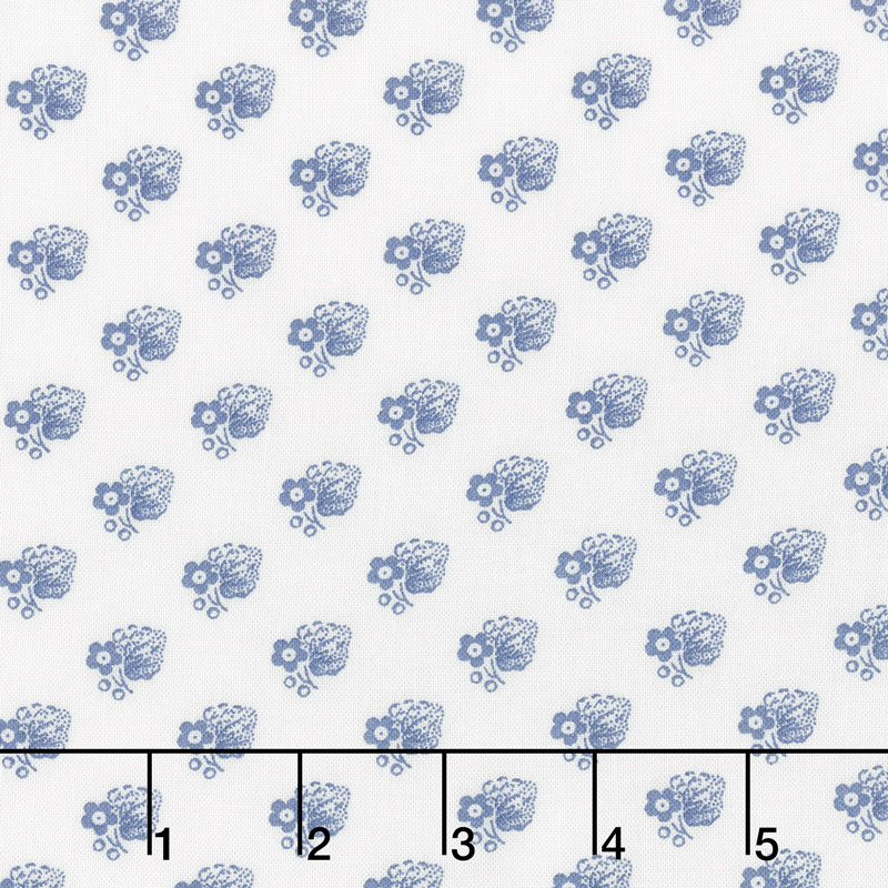 Regency Ballycastle Chintz 18th Century - Limavady Off White Skylight Yardage