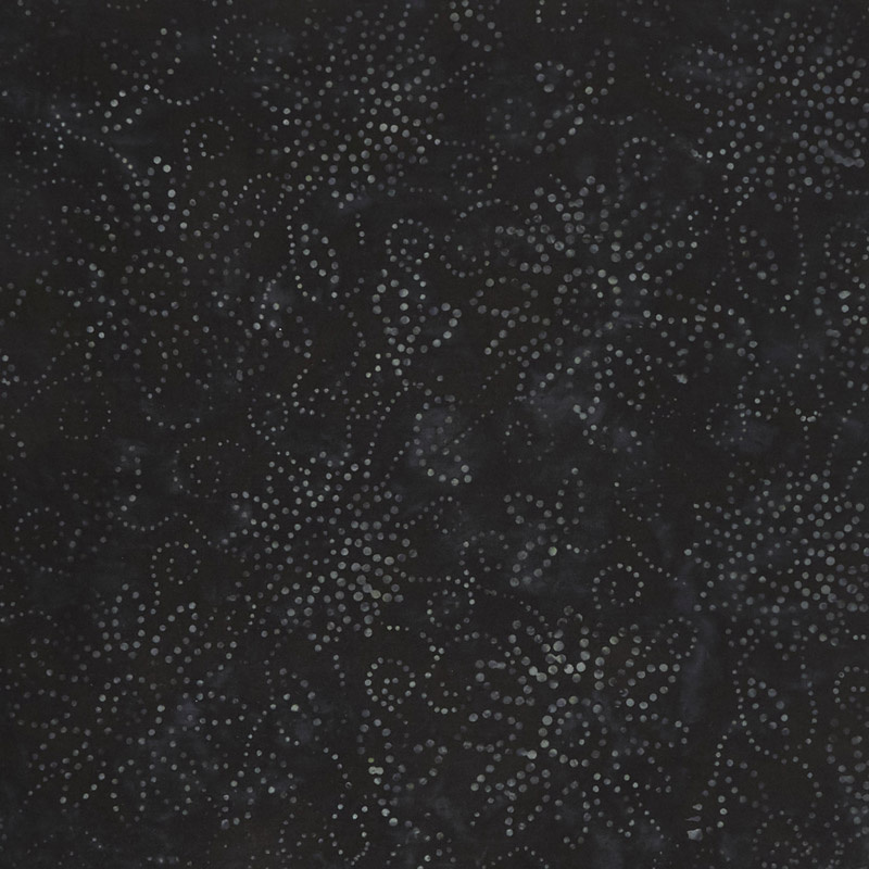 Kaleidoscope Floral Batiks - Black Yardage