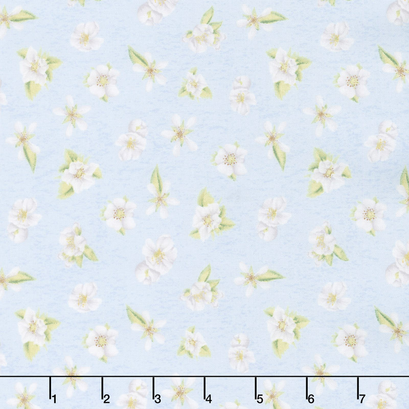 Berry Sweet - Floral Blue Yardage