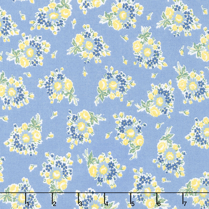 Everything But The Kitchen Sink 2017 - Bouquet Beauties Forget Me Not Yardage