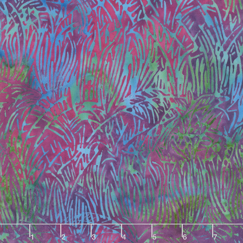 Petal Pushers Batiks - Grass Iris Yardage