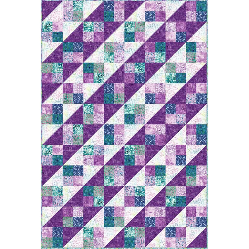 Bejeweled Batiks Four Square Quilt POD Kit