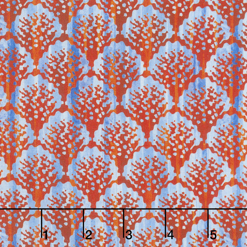 Calypso - Scallop Blue Digitally Printed Yardage