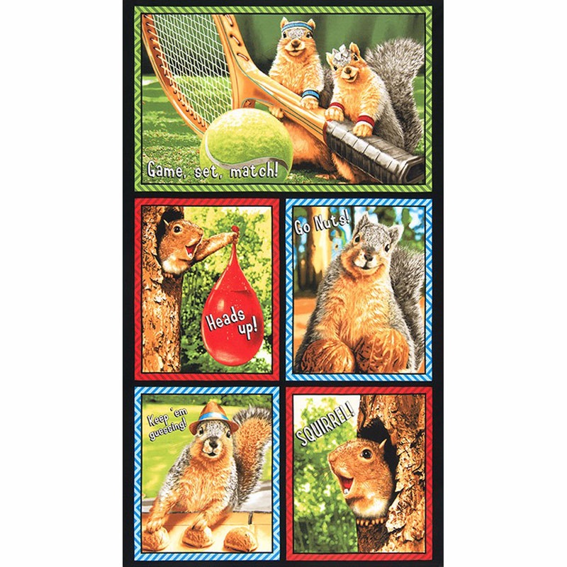 Squirrel! - Bright Glasses Panel Multi Panel