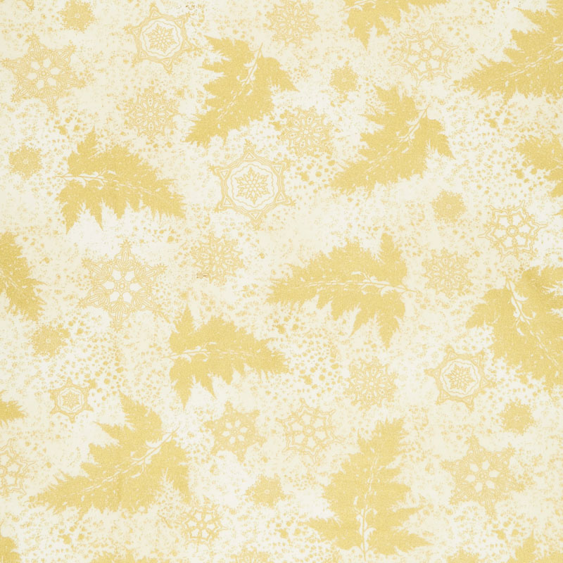 Holiday Flourish 12 - Branches Ivory Metallic Yardage