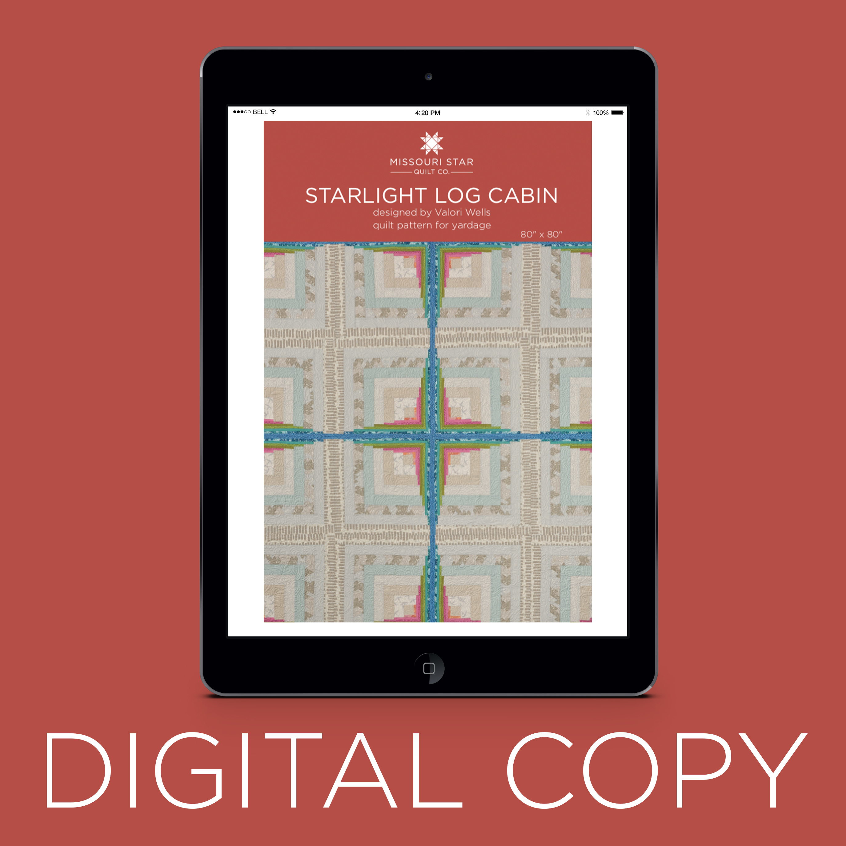 Digital Download Starlight Log Cabin Quilt Pattern by Missouri Star