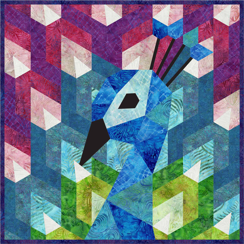 The Peacock English Paper Piecing Kit
