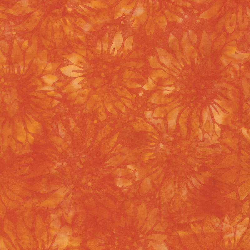 Autumn Harvest Batiks - Sunflower Nasturtium Yardage